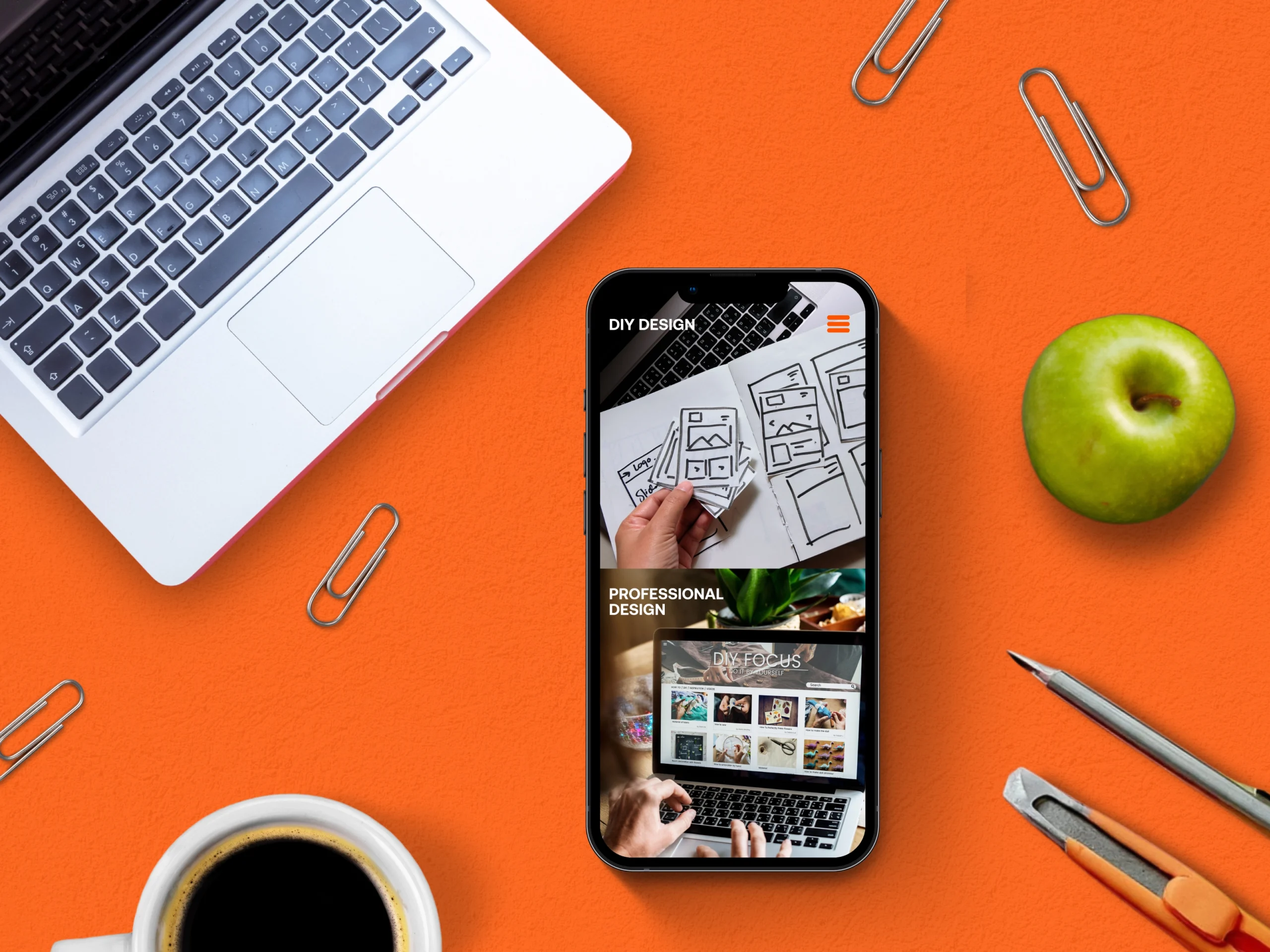 a mockup design of a design business