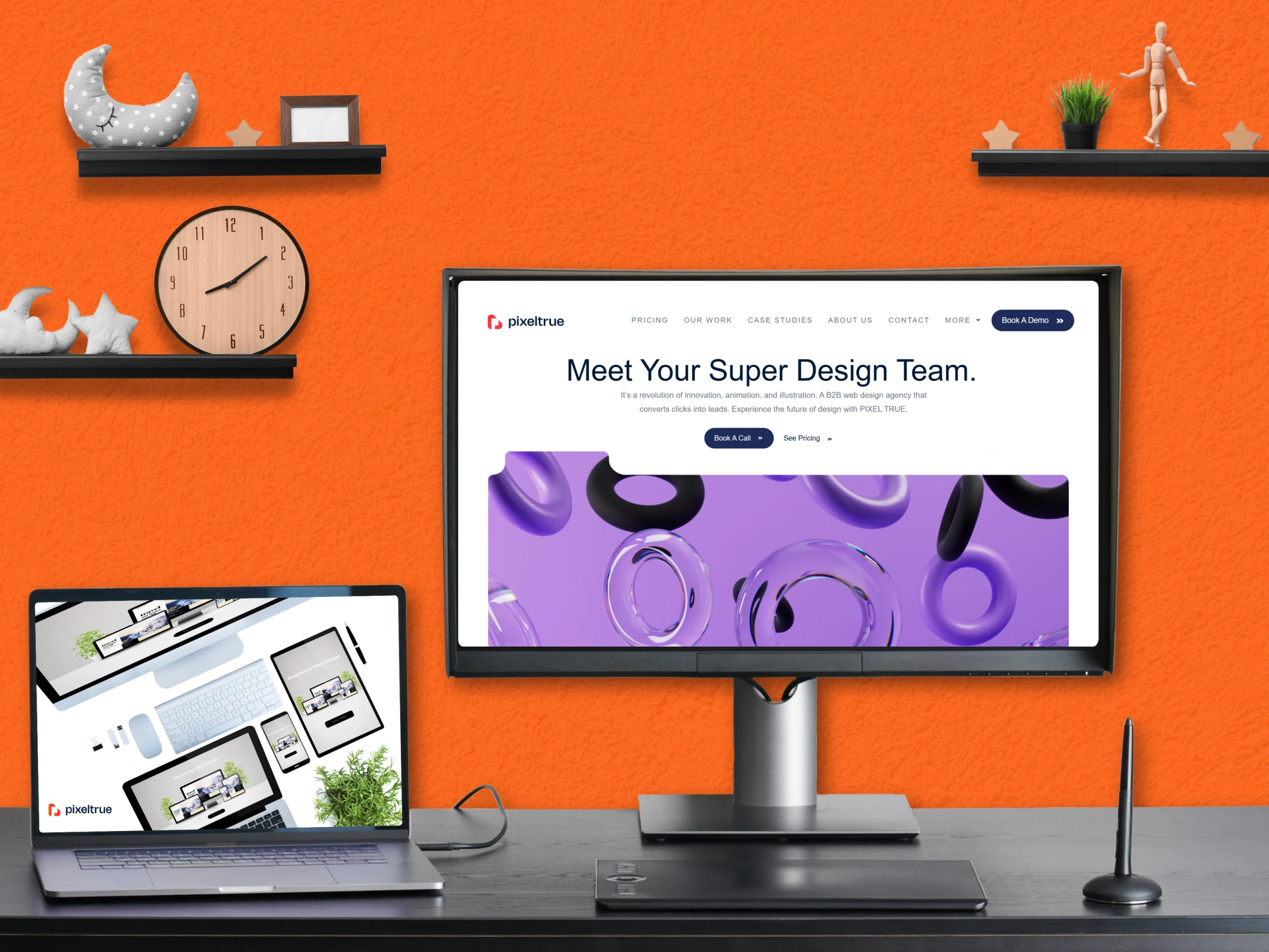a graphic design for a work of a professional web design services